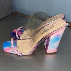 Fashion Nova Multicolor Tie-Dye Heels